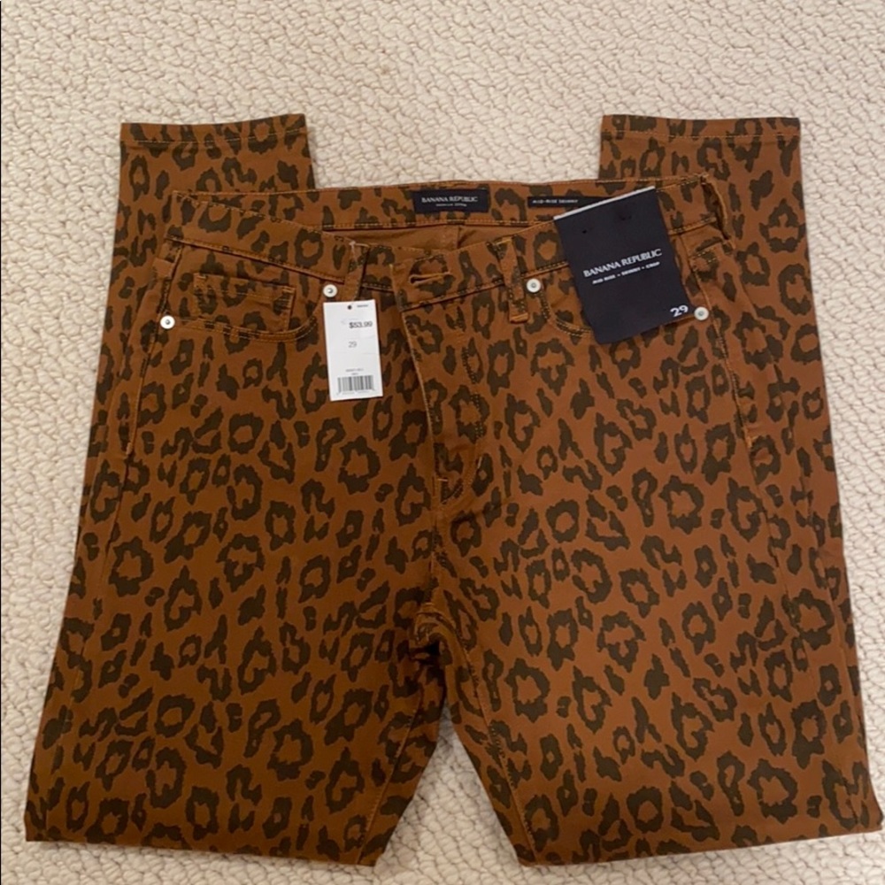 Banana Republic Mid Rise Skinny Crop Denim Jeans